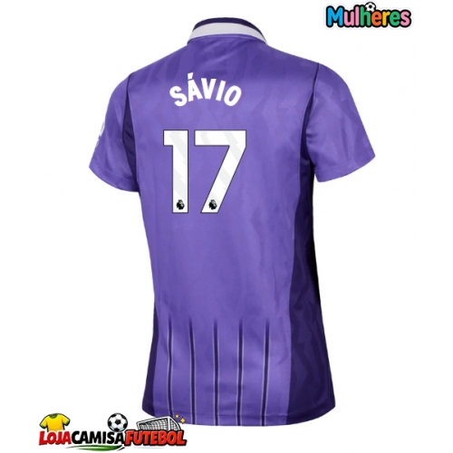 Camisa de Futebol Tottenham Hotspur Savio #17 Equipamento Alternativo Mulheres 2026-27 Manga Curta